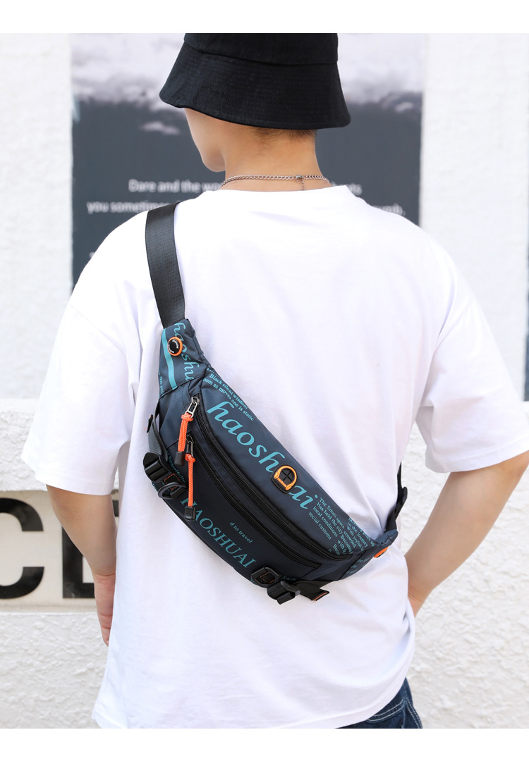 Exclusive for Cross-Border New Outdoor Men's Belt Bag Street Trendy Chest Bag Crossbody Bag Sports Running Personal Waist Bag Exclusive for Cross-Border New Outdoor Men's Belt Bag Street Trendy Chest Bag Crossbody Bag Sports Running Personal Waist Bag