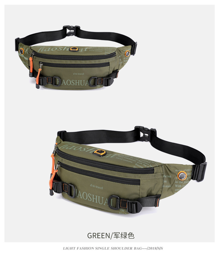 Exclusive for Cross-Border New Outdoor Men's Belt Bag Street Trendy Chest Bag Crossbody Bag Sports Running Personal Waist Bag Exclusive for Cross-Border New Outdoor Men's Belt Bag Street Trendy Chest Bag Crossbody Bag Sports Running Personal Waist Bag
