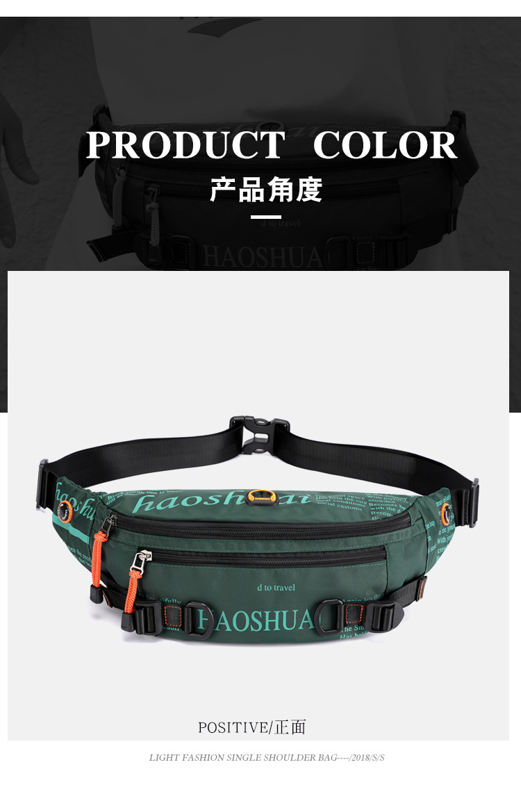 Exclusive for Cross-Border New Outdoor Men's Belt Bag Street Trendy Chest Bag Crossbody Bag Sports Running Personal Waist Bag Exclusive for Cross-Border New Outdoor Men's Belt Bag Street Trendy Chest Bag Crossbody Bag Sports Running Personal Waist Bag