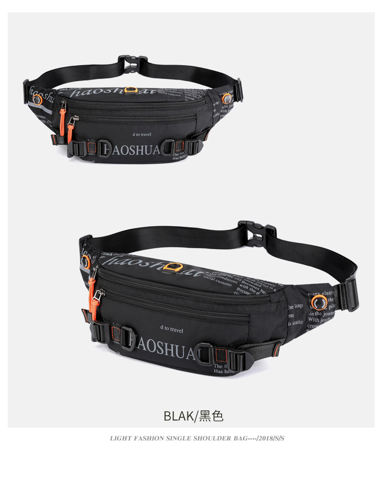 Exclusive for Cross-Border New Outdoor Men's Belt Bag Street Trendy Chest Bag Crossbody Bag Sports Running Personal Waist Bag Exclusive for Cross-Border New Outdoor Men's Belt Bag Street Trendy Chest Bag Crossbody Bag Sports Running Personal Waist Bag