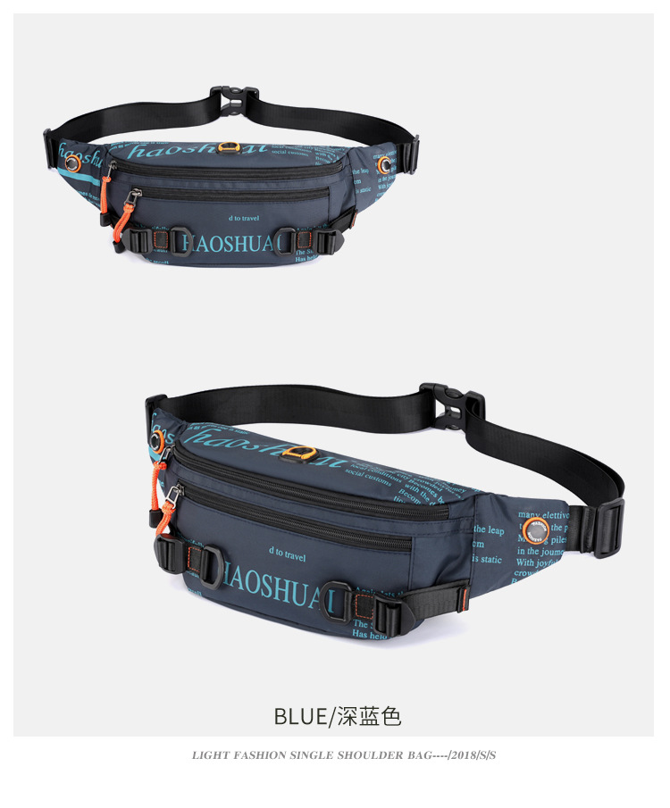 Exclusive for Cross-Border New Outdoor Men's Belt Bag Street Trendy Chest Bag Crossbody Bag Sports Running Personal Waist Bag Exclusive for Cross-Border New Outdoor Men's Belt Bag Street Trendy Chest Bag Crossbody Bag Sports Running Personal Waist Bag