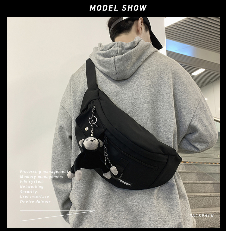 Fashion Brand Japanese Chest Bag Men's Ins Simple Shoulder Bag Waist Pack Backpack Small Shoulder Bag Women's Canvas Students' Crossbody Bag Fashion Brand Japanese Chest Bag Men's Ins Simple Shoulder Bag Waist Pack Backpack Small Shoulder Bag Women's Canvas Students' Crossbody Bag