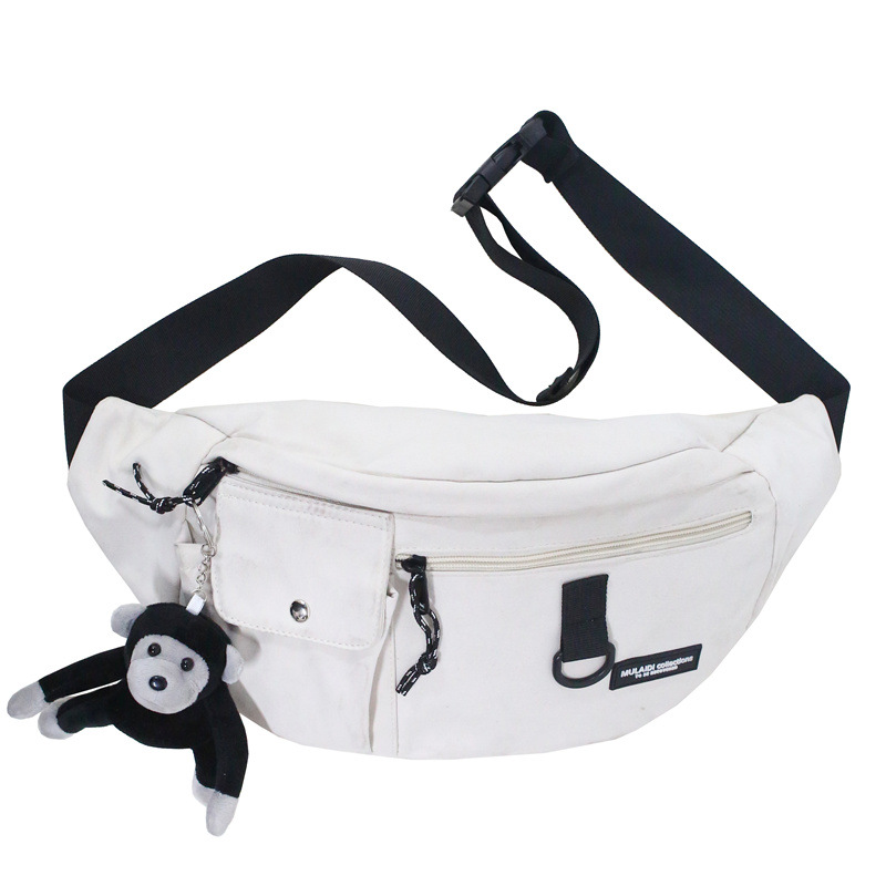 Fashion Brand Japanese Chest Bag Men&#039;s Ins Simple Shoulder Bag Waist Pack Backpack Small Shoulder Bag Women&#039;s Canvas Students&#039; Crossbody Bag
