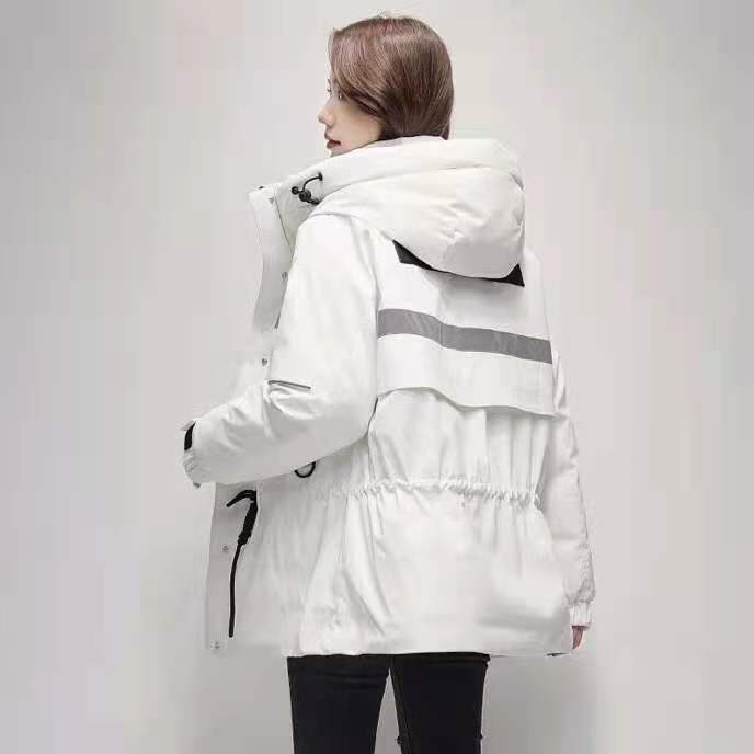 2021 Winter New Yaya down Jacket Women&#039;s Mid-Length Hooded Fashion Color Contrast Outdoor Work Clothes Ski Jacket