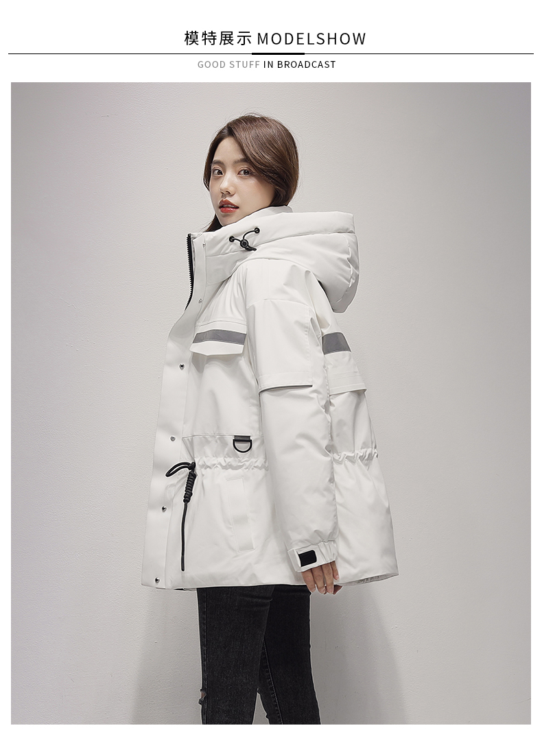 2021 Winter New Yaya down Jacket Women's Mid-Length Hooded Fashion Color Contrast Outdoor Work Clothes Ski Jacket 2021 Winter New Yaya down Jacket Women's Mid-Length Hooded Fashion Color Contrast Outdoor Work Clothes Ski Jacket