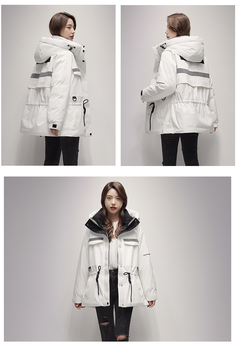 2021 Winter New Yaya down Jacket Women's Mid-Length Hooded Fashion Color Contrast Outdoor Work Clothes Ski Jacket 2021 Winter New Yaya down Jacket Women's Mid-Length Hooded Fashion Color Contrast Outdoor Work Clothes Ski Jacket