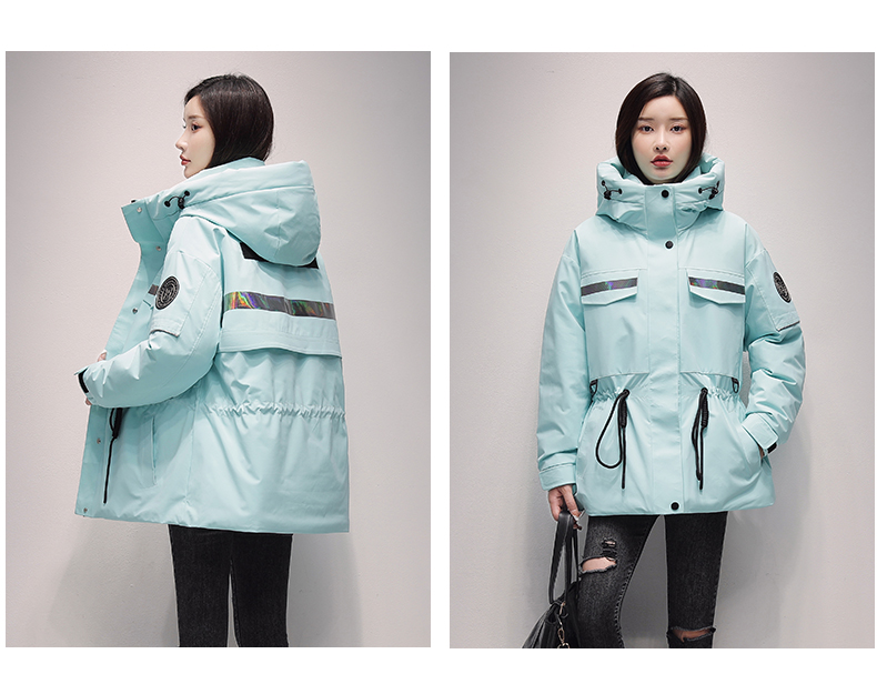 2021 Winter New Yaya down Jacket Women's Mid-Length Hooded Fashion Color Contrast Outdoor Work Clothes Ski Jacket 2021 Winter New Yaya down Jacket Women's Mid-Length Hooded Fashion Color Contrast Outdoor Work Clothes Ski Jacket