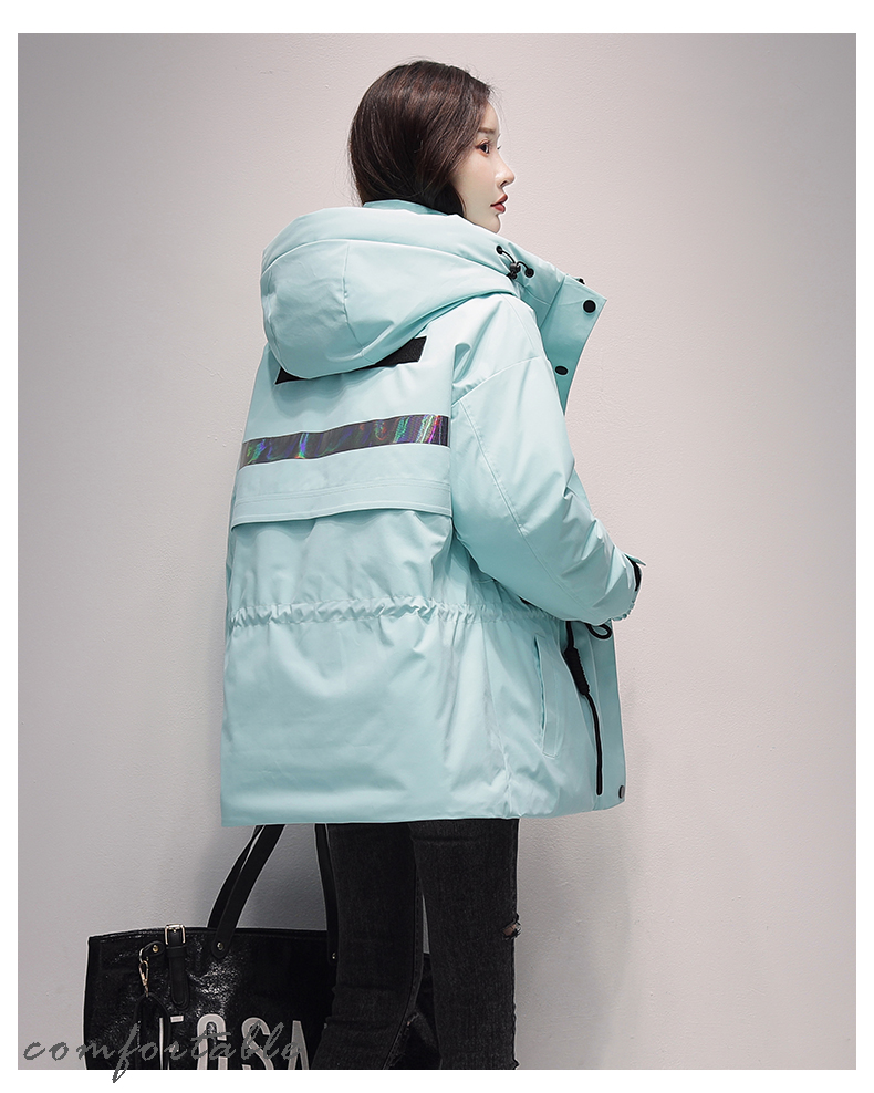 2021 Winter New Yaya down Jacket Women's Mid-Length Hooded Fashion Color Contrast Outdoor Work Clothes Ski Jacket 2021 Winter New Yaya down Jacket Women's Mid-Length Hooded Fashion Color Contrast Outdoor Work Clothes Ski Jacket