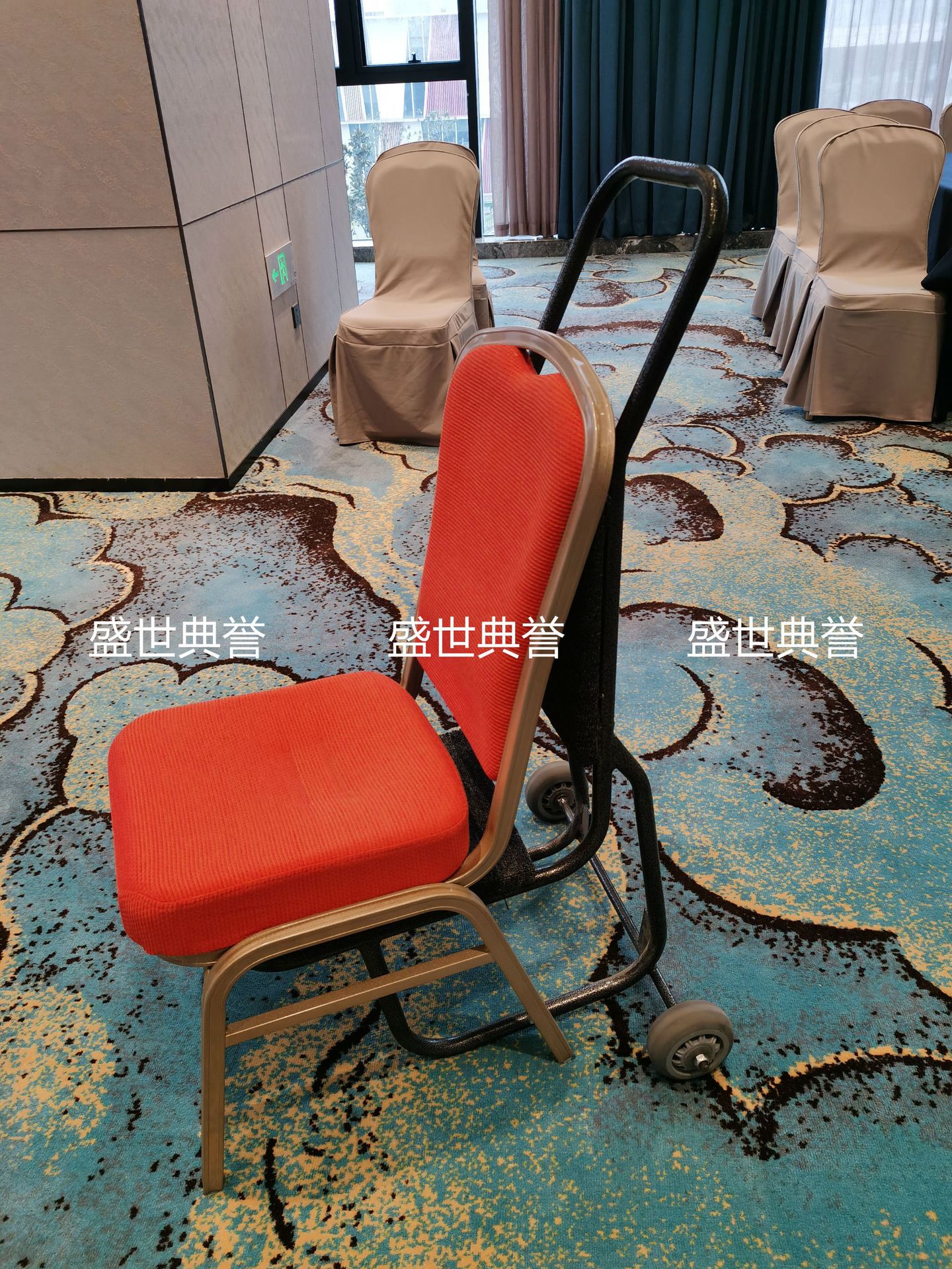 Wenzhou Banquet Center Chair Carrier Hotel Banquet Hall Chair-Type Cart Conference Folding Chair Transport Vehicle