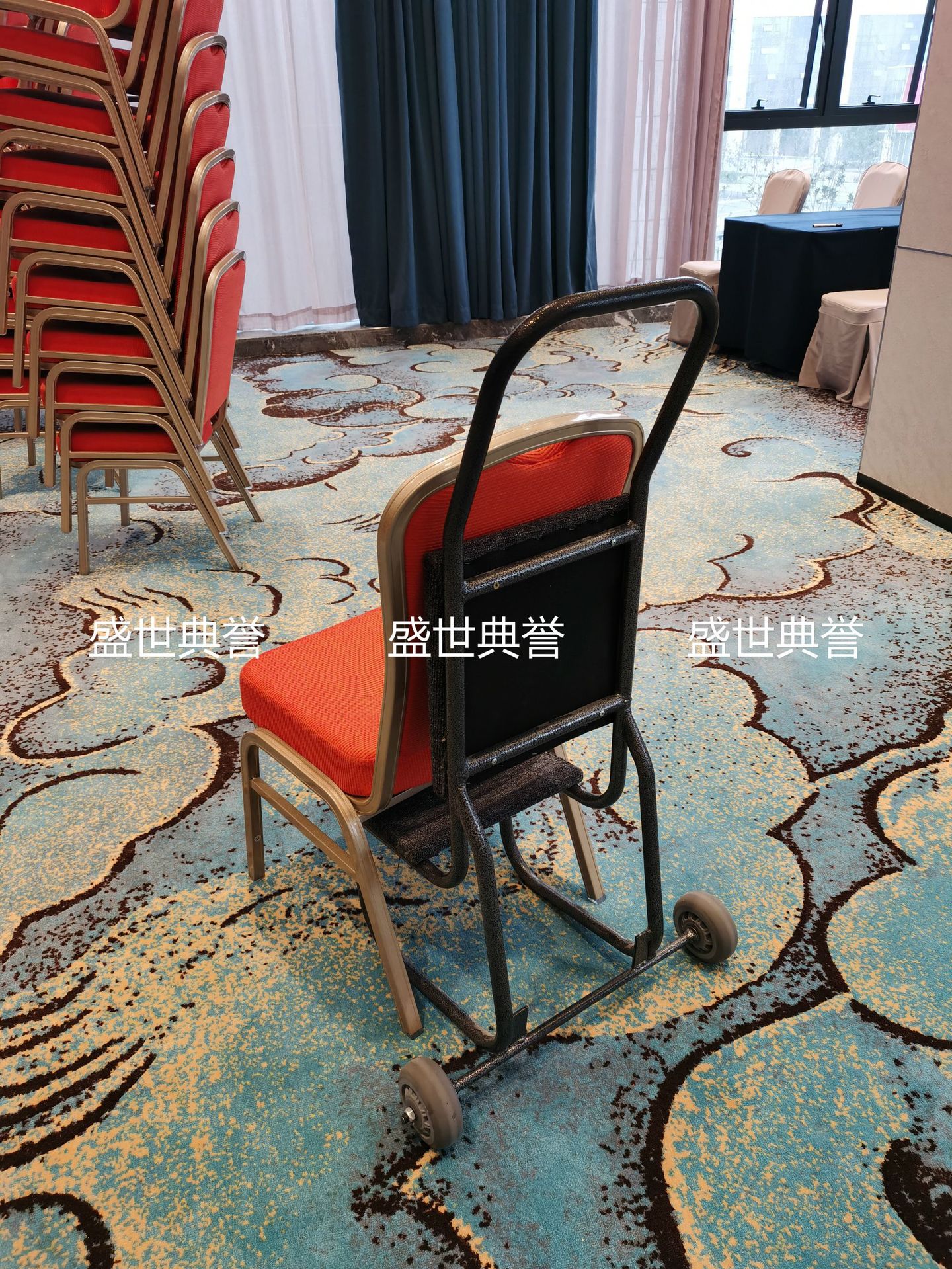 Wenzhou Banquet Center Chair Carrier Hotel Banquet Hall Chair-Type Cart Conference Folding Chair Transport Vehicle