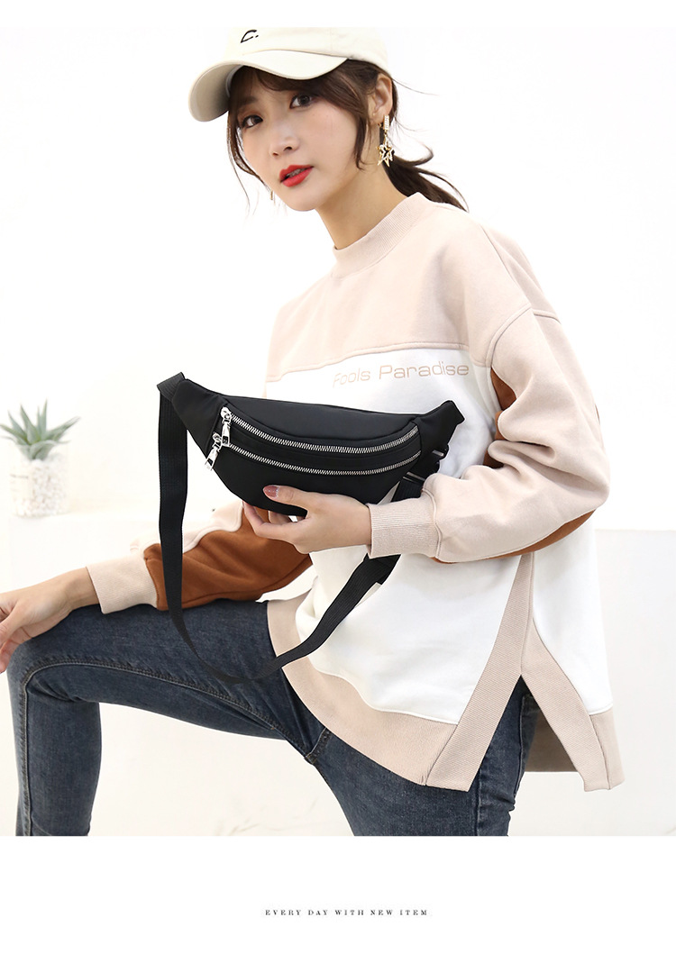2020 New Cross-Border Hot Selling Sports Waist Bag Waterproof Phone Bag Korean Fashion Waist Bag Large Capacity Waist Bag