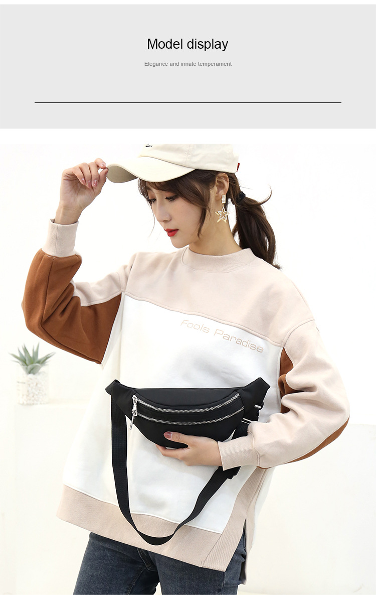 2020 New Cross-Border Hot Selling Sports Waist Bag Waterproof Phone Bag Korean Fashion Waist Bag Large Capacity Waist Bag