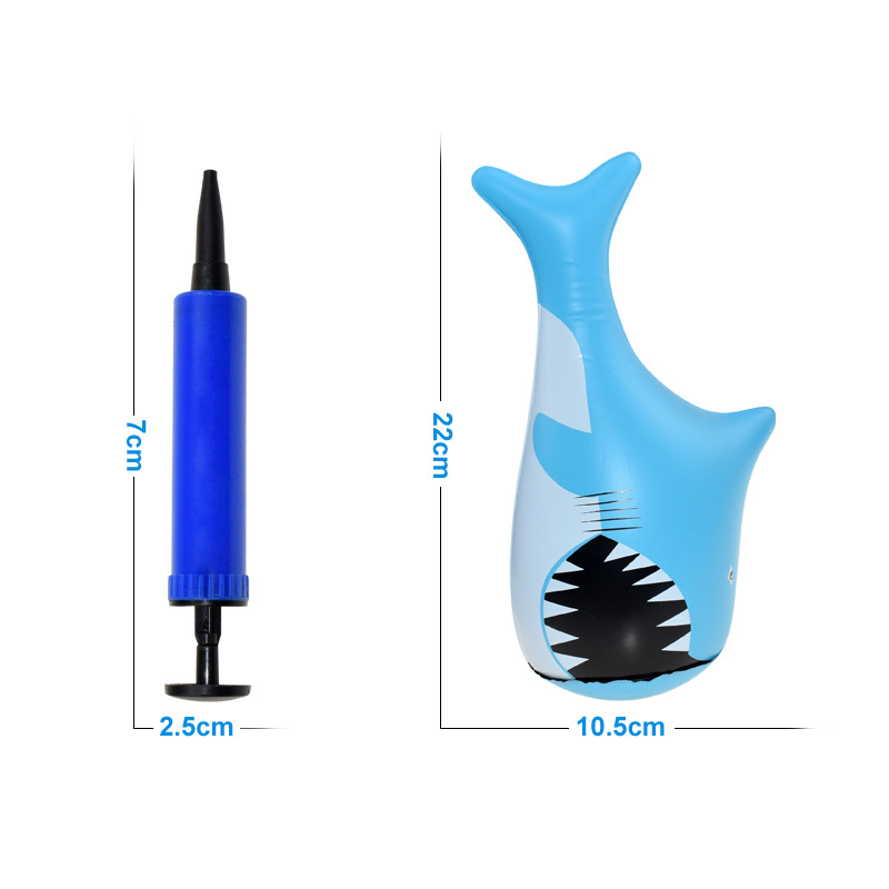 We have inflatable sandbags, shark tumbler, game cover, octopus and PVC throwing game pad