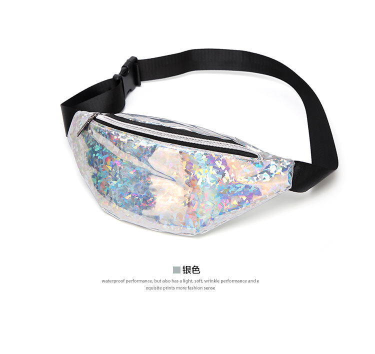 Laser Multicolored Sequins Personality Small Waist Bag Wholesale 2019 Summer and Autumn Sweet Lady Crossbody New Women's Chest Bag Laser Multicolored Sequins Personality Small Waist Bag Wholesale 2019 Summer and Autumn Sweet Lady Crossbody New Women's Chest Bag