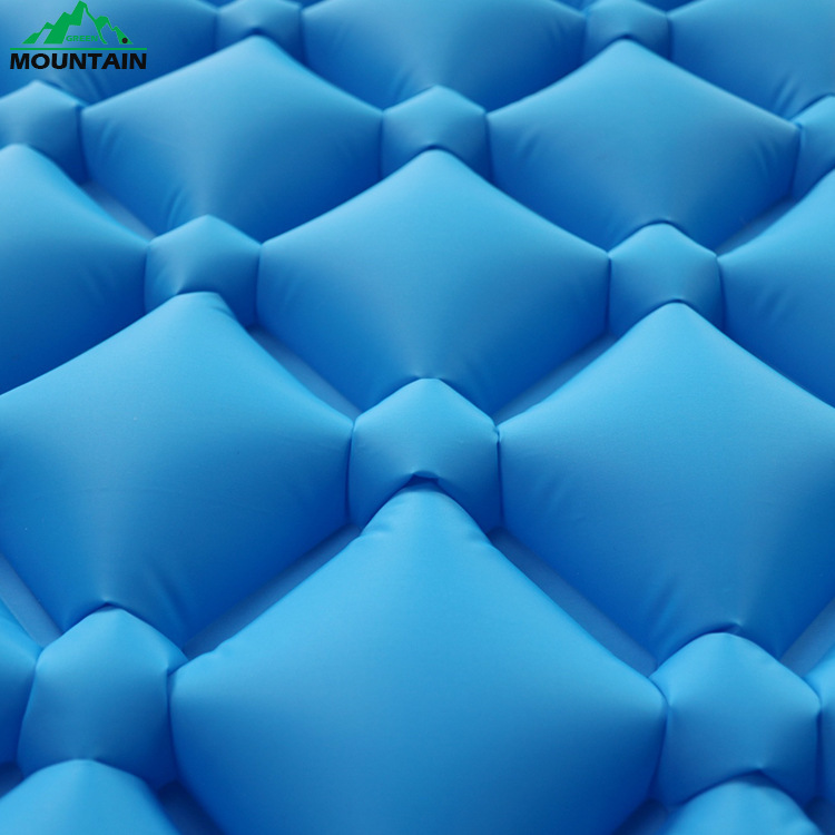 TPU Outdoor Inflatable Cushion Portable TPU Inflatable Mattress Camping Moisture Proof Pad Picnic Mat Diamond Mat