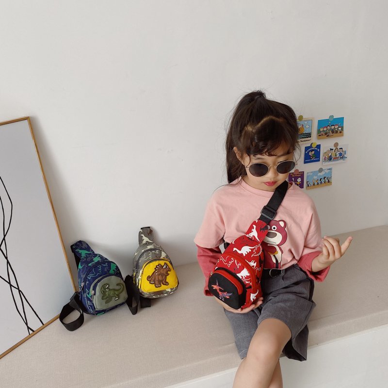Children&#039;s Popular Messenger Bag Fashionable Stylish Waist Bag Boys and Girls Handsome Dinosaur Shoulder Bag Baby Cute Chest Bag