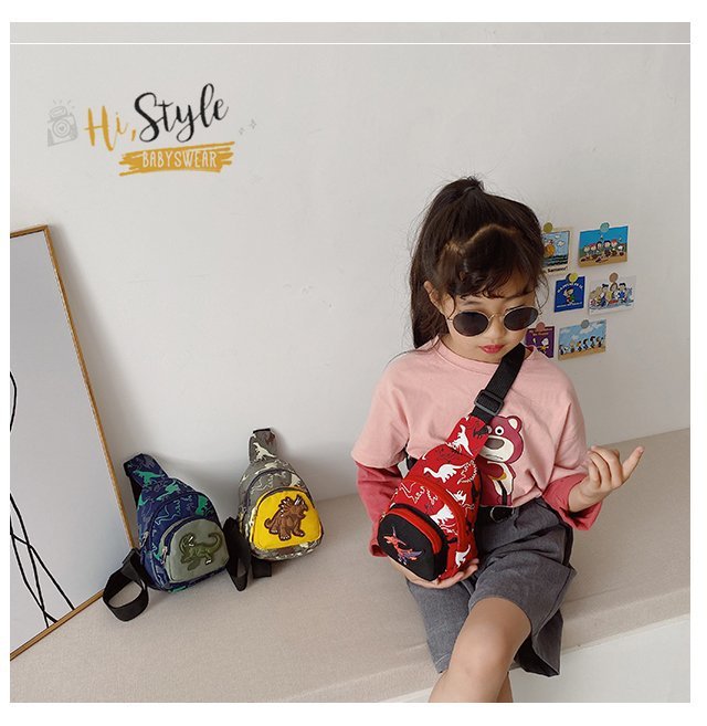 Children's Popular Messenger Bag Fashionable Stylish Waist Bag Boys and Girls Handsome Dinosaur Shoulder Bag Baby Cute Chest Bag Children's Popular Messenger Bag Fashionable Stylish Waist Bag Boys and Girls Handsome Dinosaur Shoulder Bag Baby Cute Chest Bag
