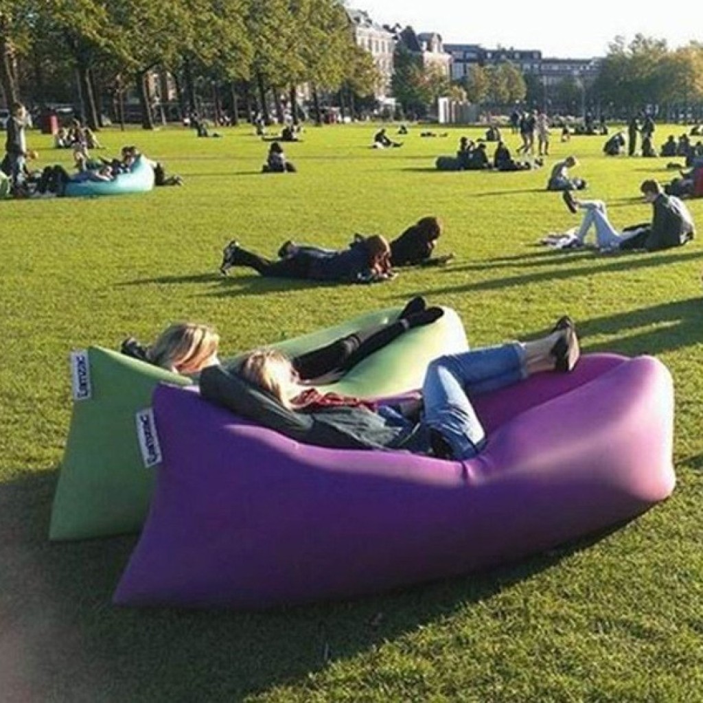 New Beach Foldable Sleeping Bag Camping Inflatable Cushion Fast Charging Inflatable Lazy Sofa Bed