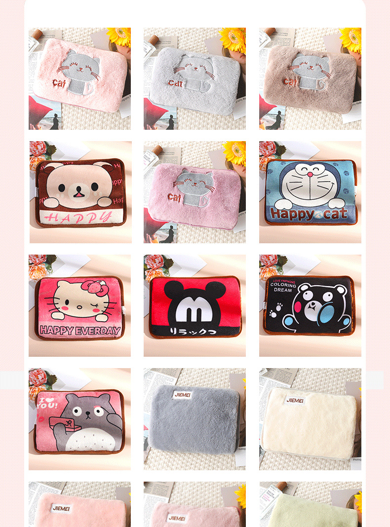 New Electric Hot Water Bag Hand Warmer Two-Side Hand Putting Cartoon Printing Explosion-Proof Heating Charging Hand Warmer Waist Warmer Hot Water Bag New Electric Hot Water Bag Hand Warmer Two-Side Hand Putting Cartoon Printing Explosion-Proof Heating Charging Hand Warmer Waist Warmer Hot Water Bag