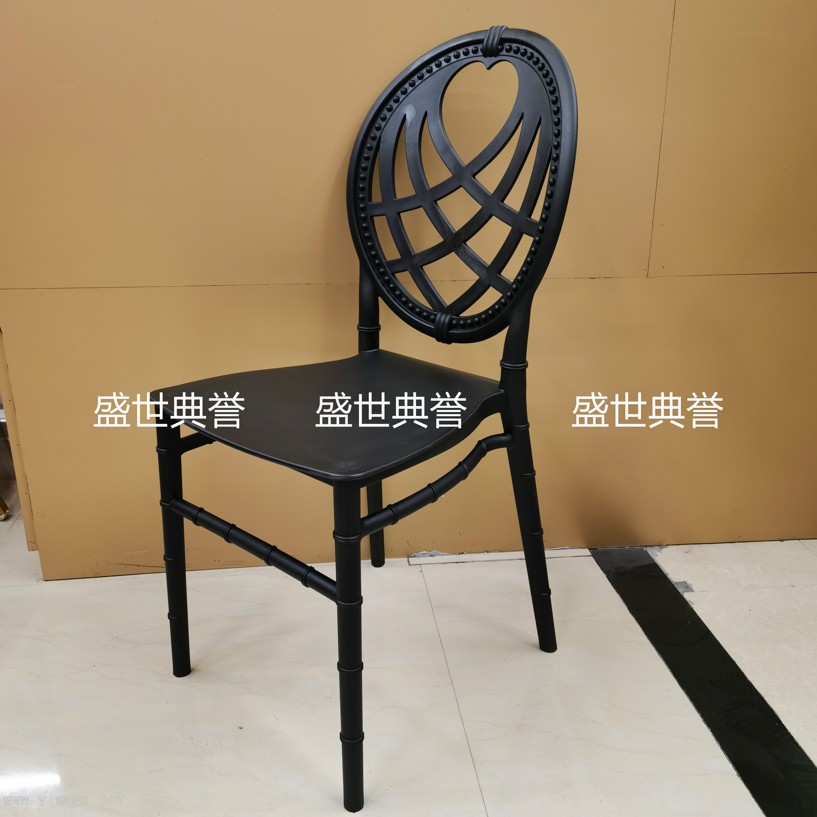 Foreign Trade Outdoor Wedding Folding Chair Hotel Wedding Plastic Bamboo Chair Pp Integrated Chair Hotel Banquet Chair
