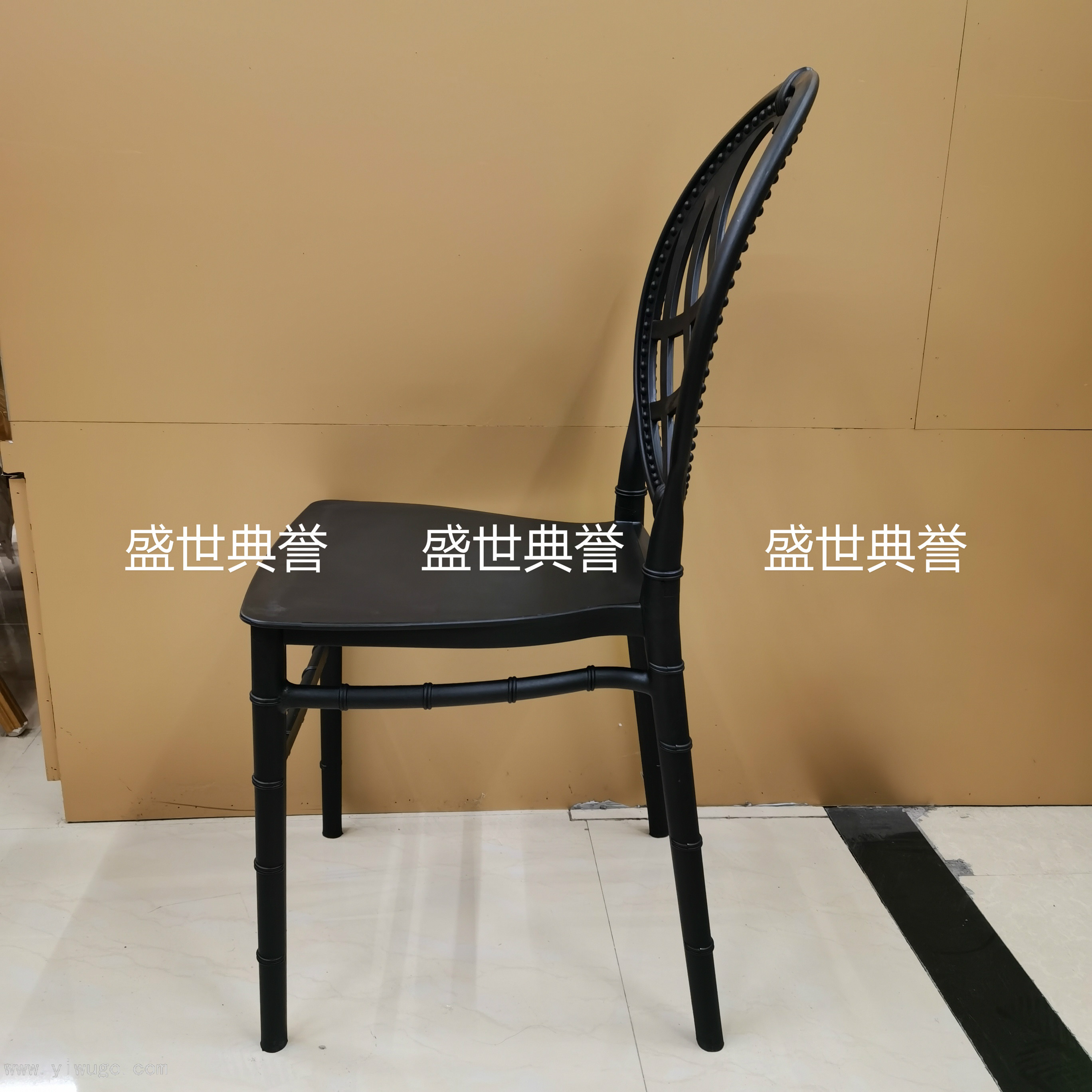 Foreign Trade Outdoor Wedding Folding Chair Hotel Wedding Plastic Bamboo Chair Pp Integrated Chair Hotel Banquet Chair