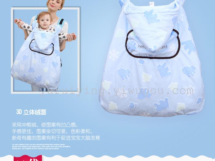 Baby sleeping bag in winter thickening of children's sleeping bag newborn baby was wrapped to be anti kicked