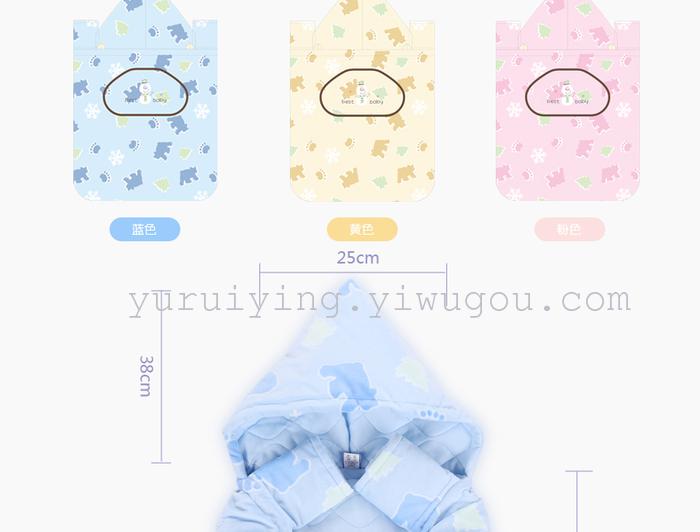 Baby sleeping bag in winter thickening of children's sleeping bag newborn baby was wrapped to be anti kicked