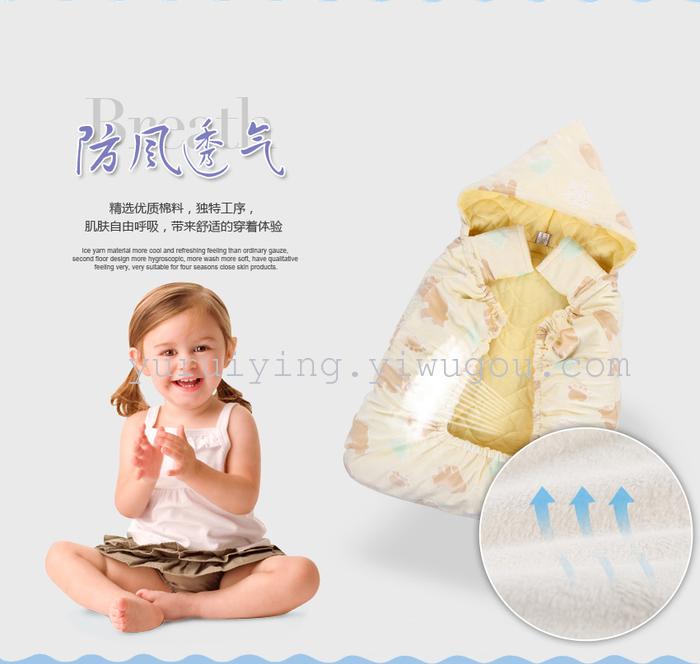 Baby sleeping bag in winter thickening of children's sleeping bag newborn baby was wrapped to be anti kicked