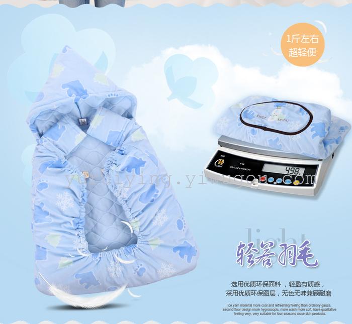 Baby sleeping bag in winter thickening of children's sleeping bag newborn baby was wrapped to be anti kicked