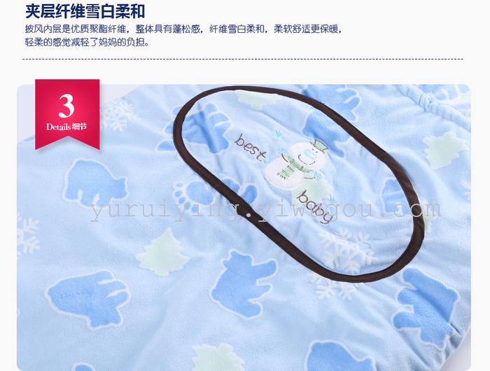 Baby sleeping bag in winter thickening of children's sleeping bag newborn baby was wrapped to be anti kicked