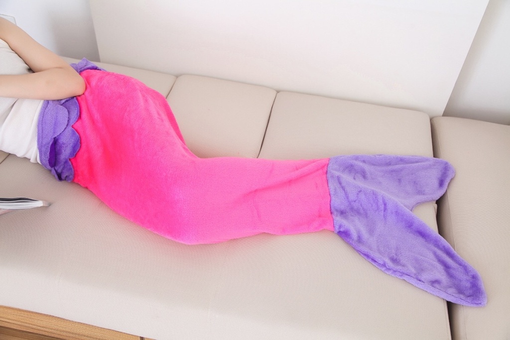 XINGX Rainbow Mermaid Sleeping Bag Flannel Blanket Seaside Camping Rugs XINGX Rainbow Mermaid Sleeping Bag Flannel Blanket Seaside Camping Rugs