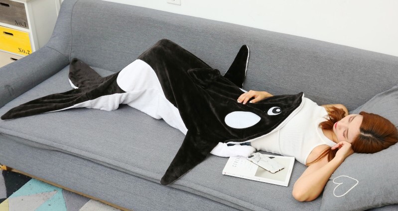 Whale fall/winter sleeping bag flannel new exported to Europe