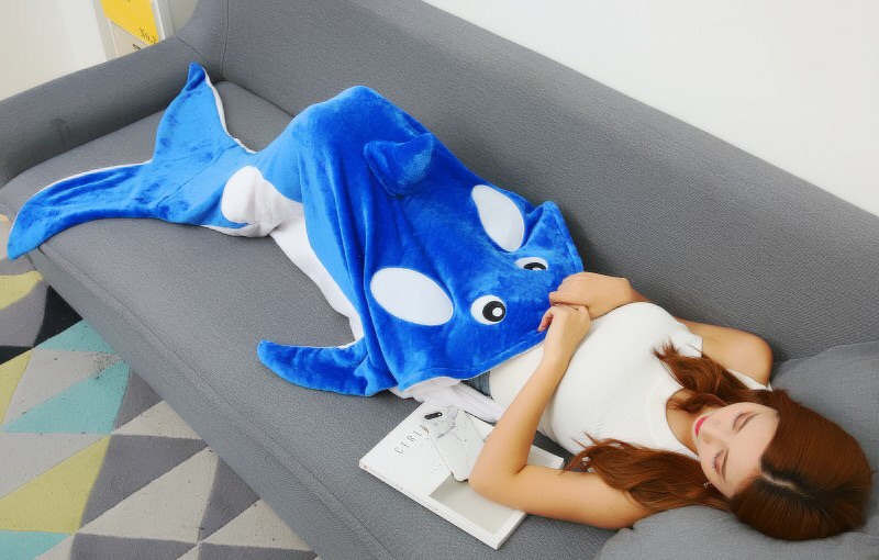 Whale fall/winter sleeping bag flannel new exported to Europe