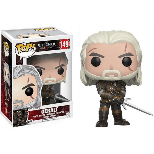 Funny Cartoon Funko Pop149 Wizard 3 Crazy White Wolf Hunting Hand-Made Boxed