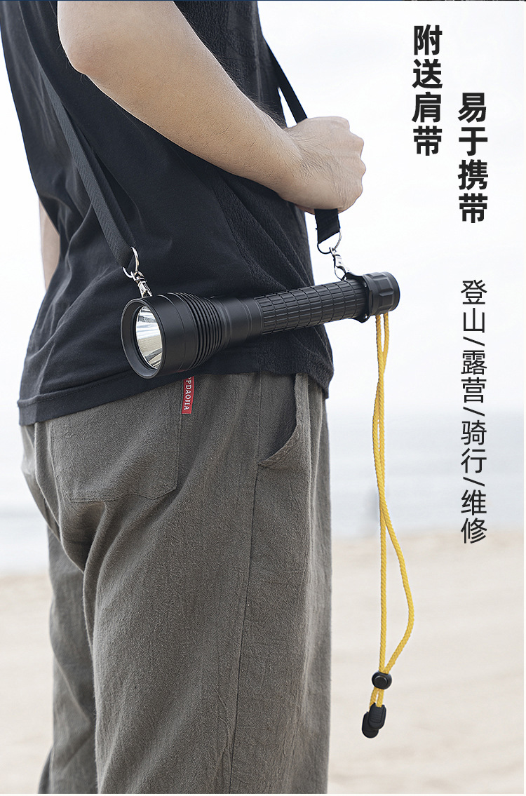 Factory Diving Flashlight Fishing and Hunting Strong Light USB Direct Charging Patrol Rechargeable Flashlight Outdoor Waterproof Flashlight Factory Diving Flashlight Fishing and Hunting Strong Light USB Direct Charging Patrol Rechargeable Flashlight Outdoor Waterproof Flashlight