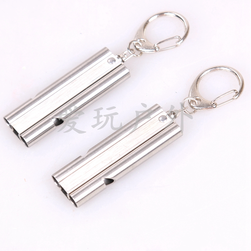 Outer burst whistle dual high frequency whistle aluminum survival whistle outdoor equipment Outer burst whistle dual high frequency whistle aluminum survival whistle outdoor equipment