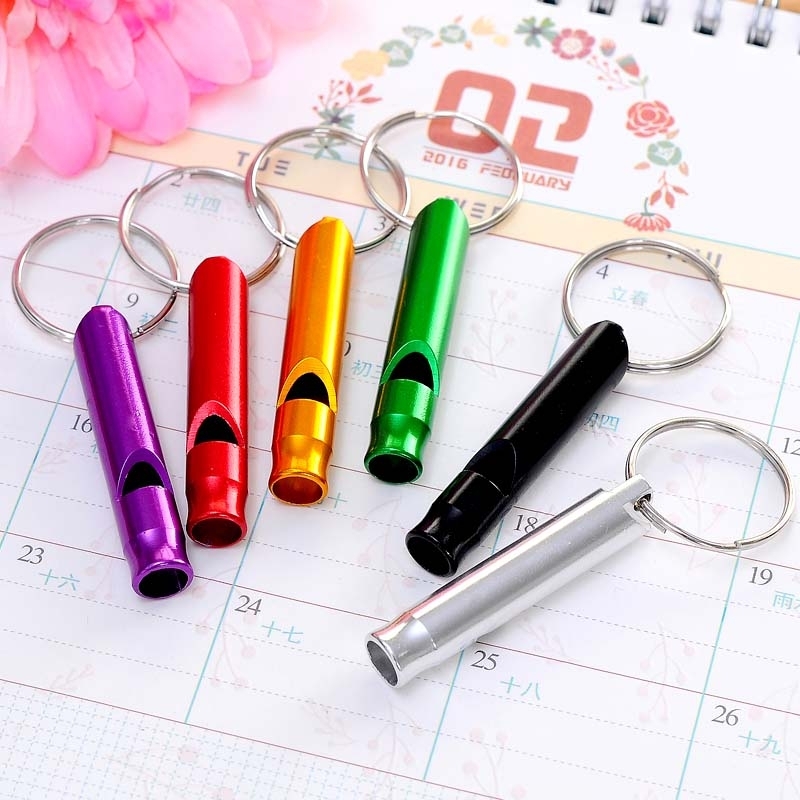 Outdoor Travel Mountain Climbing Aluminum Alloy Survival Whistle Outdoor Rescuing Whistle Whistle Whistle Referee Training High Frequency Whistle
