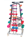 White dumbbell rack