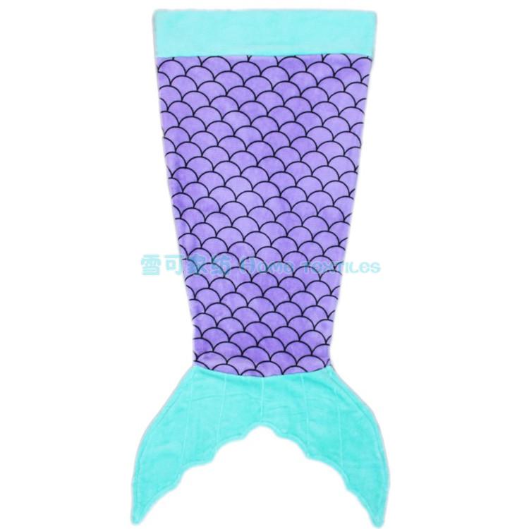 Amazon Europe and the United States new fish scales carpet mermaid sleeping bag wave tail fish scales flannel tail