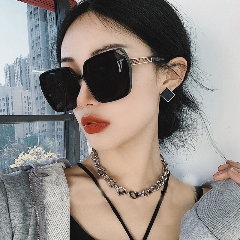 2021 New Korean Style Women&#039;s Polarized Sunglasses Ins Retro Trendy Square Slimming UV-Proof Sunglasses for Women