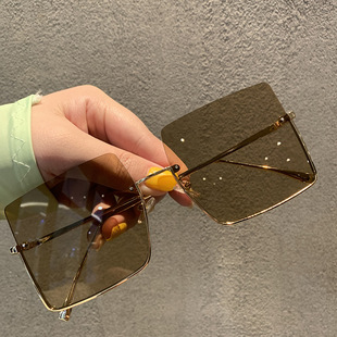 2021 New Korean Style Women's Polarized Sunglasses Ins Retro Trendy Square Slimming UV-Proof Sunglasses for Women
