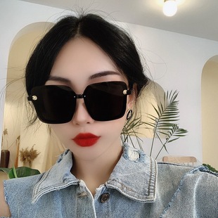 2021 New Korean Style Women's Polarized Sunglasses Ins Retro Trendy Square Slimming UV-Proof Sunglasses for Women