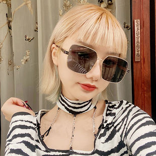 2021 New Korean Style Women's Polarized Sunglasses Ins Retro Trendy Square Slimming UV-Proof Sunglasses for Women