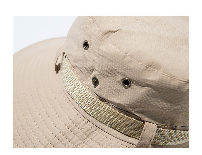 Sun Hat Men's Sunhat Breathable Outdoor UV-Proof Hat Mountaineering Fishing Fishing Sunscreen Summer Big Brim