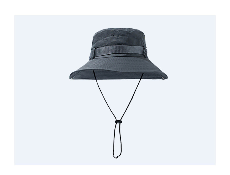 Sun Hat Men's Sunhat Breathable Outdoor UV-Proof Hat Mountaineering Fishing Fishing Sunscreen Summer Big Brim