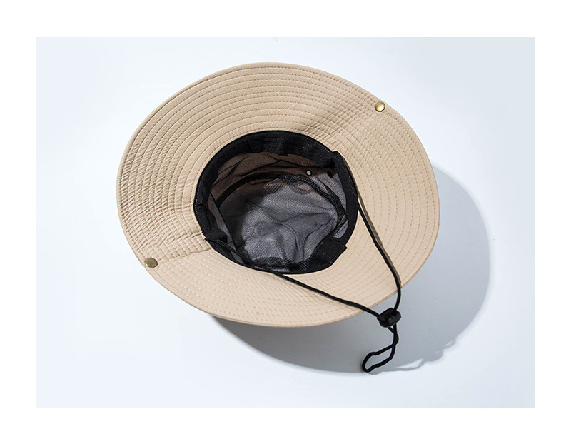 Sun Hat Men's Sunhat Breathable Outdoor UV-Proof Hat Mountaineering Fishing Fishing Sunscreen Summer Big Brim