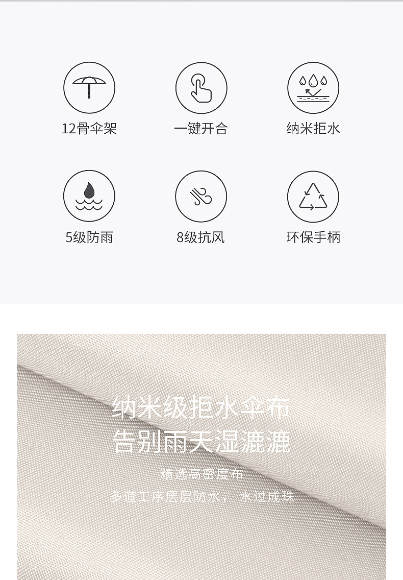 Automatic Folding Umbrella 12-Bone Men Large Size Double Women's Dual-Use Sun-Proof UV-Proof Sun Umbrella