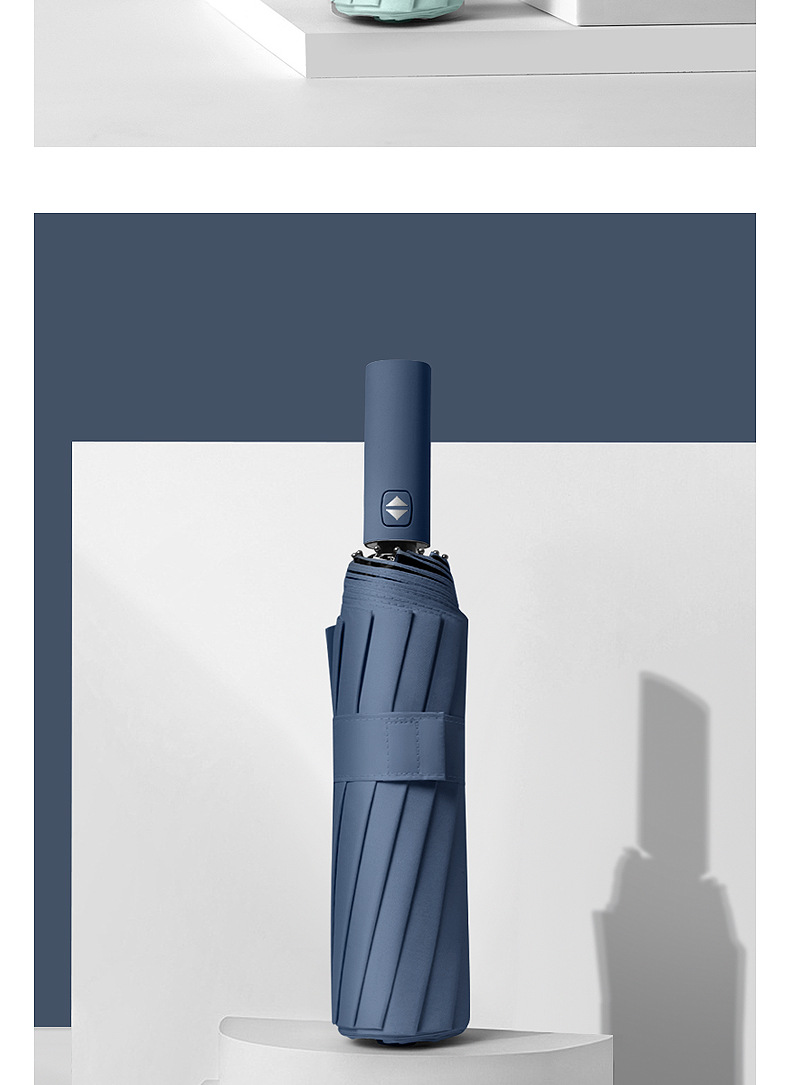 Automatic Folding Umbrella 12-Bone Men Large Size Double Women's Dual-Use Sun-Proof UV-Proof Sun Umbrella