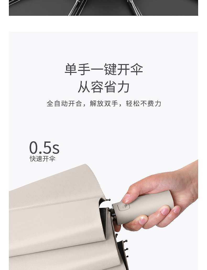 Automatic Folding Umbrella 12-Bone Men Large Size Double Women's Dual-Use Sun-Proof UV-Proof Sun Umbrella