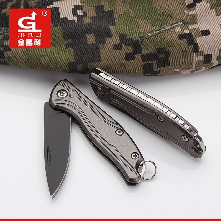 New Mini Aluminum Handle Folding Knife Stainless Steel Outdoor Survival Folding Knife Portable Lockless Pocket Knife